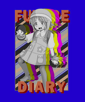 Gift Yuno Gasai Future Diary Mirai Nikki Monochrome Rgb Glitch Design Anime  Digital Art by Douxie Grimo - Pixels