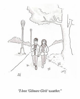 Wall Art - Drawing - Gilmore Girls Weather by Jimmy Craig