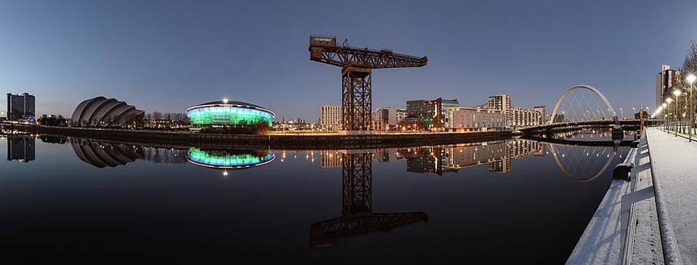 Wall Art - Photograph - Glasgow Clyde Waterfront Panorama Winter by Grant Glendinning