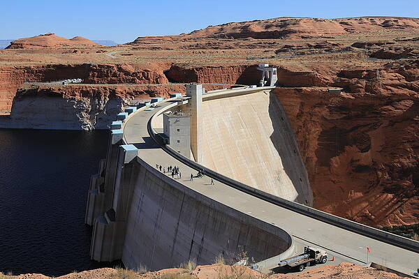 Wall Art - Photograph - Glen Canyon Dam and Lake Powell by Richard Krebs