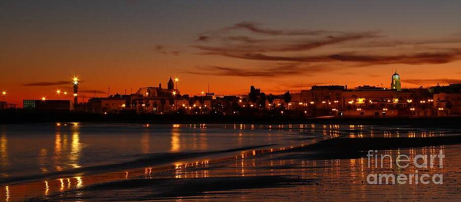 Glittering Rota Spain Starlit Sunset by Tony Lee Glittering Rota Spain Starlit Sunset by Tony Lee