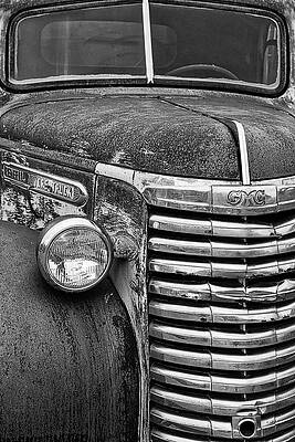 Wall Art featuring the photograph GMC Truck BW by Susan Candelario