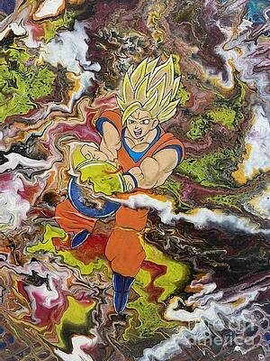 Trippy Ultra Instinct Goku Dragon Ball Super Vertical Canvas Wall Art -  Anime Ape