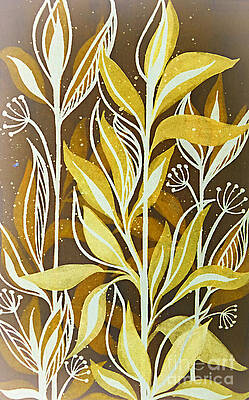 Gold Leaf Abstract by Trudee Hunter Gold Leaf Abstract by Trudee Hunter