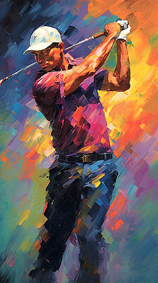 Wall Art - Painting - Golf Fascination 03 by Miki De Goodaboom