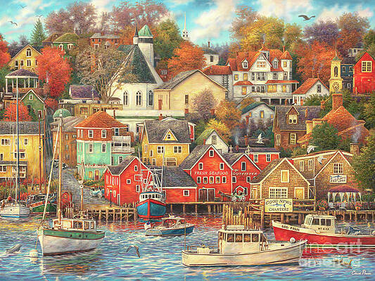 Wall Art - Painting - Good Times Harbor by Chuck Pinson