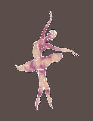 printable pink ballerina silhouette