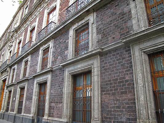 Wall Art - Mixed Media - Government offices built on site of Montezumas Palace by Lorena Cassady