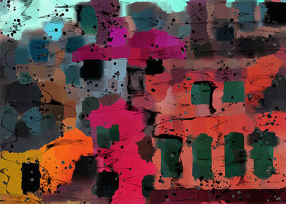 Wall Art - Digital Art - Graffiti Vandelism Colorful Abstract by Shelli Fitzpatrick