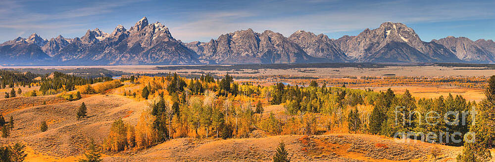Wall Art - Photograph - Grand Teton Autumn Overlook Panorama by Adam Jewell