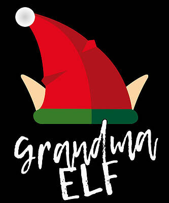 Wall Art - Digital Art - Grandma Elf Christmas Costume by Flippin Sweet Gear