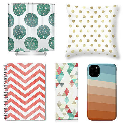 Wall Art - Digital Art - Graphics and Patterns Collection by Ink Well