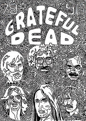 Wall Art - Drawing - Grateful Dead 79 to 90 by Robert Yaeger
