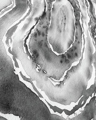 Gray Agate Watercolor Stone Contemporary Design III by Irina Sztukowski Gray Agate Watercolor Stone Contemporary Design III by Irina Sztukowski