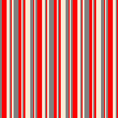 [ Thumbnail: Gray, Red, and Beige Colored Lined Pattern Duvet Cover ]
