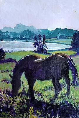 Grazing Stallion by Tilly Strauss Grazing Stallion by Tilly Strauss