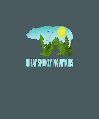 Wall Art - Drawing - Great Smokey Mountains Sun Nature Trees Green   by Alicia Cosper