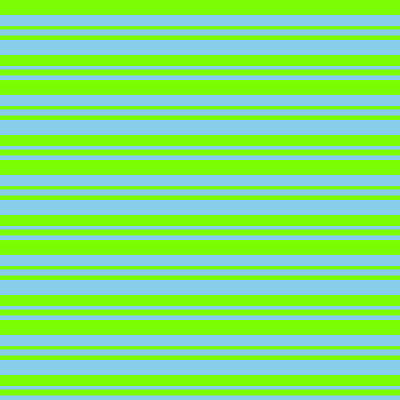 [ Thumbnail: Green and Sky Blue Colored Stripes/Lines Pattern Acrylic Print ]