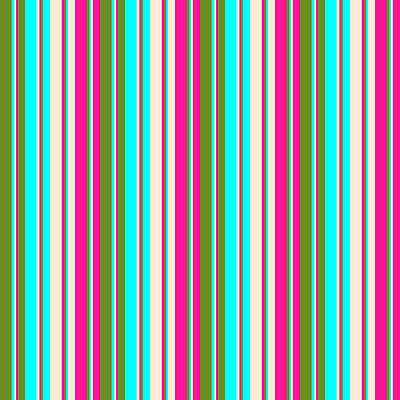 [ Thumbnail: Green, Cyan, Beige, and Deep Pink Colored Lines Pattern Poster ]