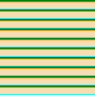 [ Thumbnail: Green, Dark Orange, Tan, and Cyan Colored Lines/Stripes Pattern Acrylic Print ]