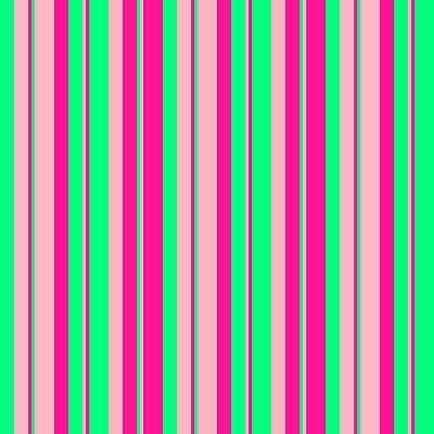 [ Thumbnail: Green, Light Pink, and Deep Pink Colored Lined/Striped Pattern Tote Bag ]