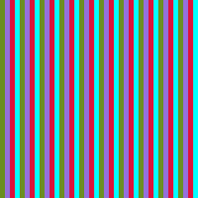 [ Thumbnail: Green, Purple, Crimson, and Aqua Colored Lines Pattern Acrylic Print ]