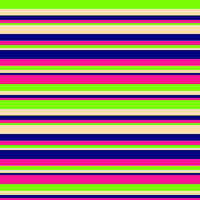 [ Thumbnail: Green, Tan, Blue, and Deep Pink Colored Pattern of Stripes Acrylic Print ]