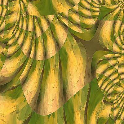 Wall Art - Digital Art - Green Tree Python Geometry by Stephane Poirier