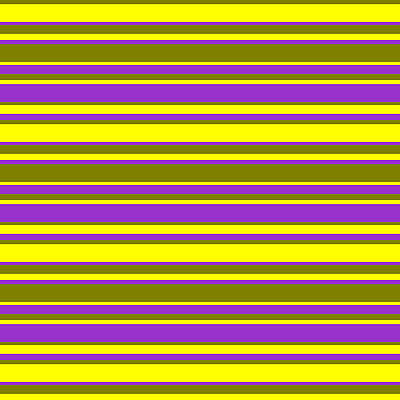 [ Thumbnail: Green, Yellow, and Dark Orchid Colored Lined/Striped Pattern Tapestry ]