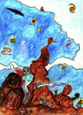 Mushroom Rock Drawings Fine Art America