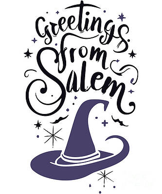 Wall Art - Digital Art - Greetings from Salem Massachusetts by Flippin Sweet Gear
