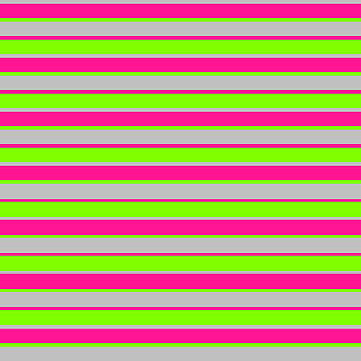 [ Thumbnail: Grey, Deep Pink, and Chartreuse Colored Lined/Striped Pattern Shower Curtain ]