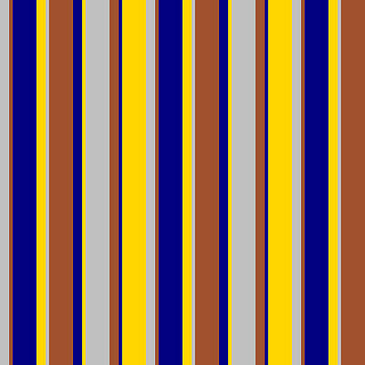 [ Thumbnail: Grey, Sienna, Blue, and Yellow Colored Lines Pattern Art Print ]