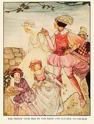 Wall Art - Mixed Media - GRIMMS FAIRY TALES, Plate 27 by Lorena Cassady