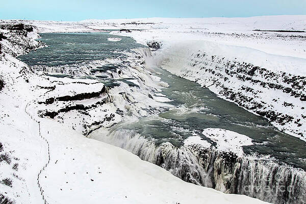 Wall Art - Photograph - Gullfoss in winter - 1 by Claudio Maioli