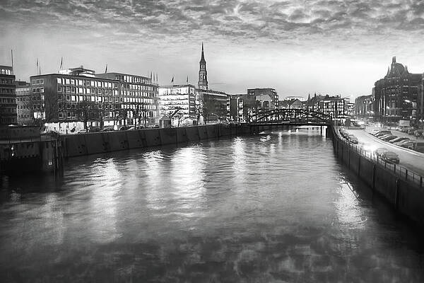 Wall Art - Photograph - HafenCity Speicherstadt Hamburg Germany Black and White  by Carol Japp