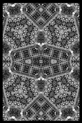 Halloween Grinch in Grayscale Kaleidoscope 2 by Marian Bell Halloween Grinch in Grayscale Kaleidoscope 2 by Marian Bell