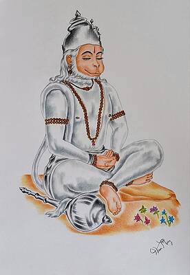 Lord Hanuman Drawing | Realistic Drawing of Hanuman ji | T.I.A - YouTube-saigonsouth.com.vn