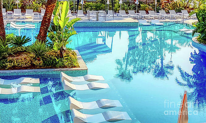 Happier days, holiday by the pool by Tony Hulme Happier days, holiday by the pool by Tony Hulme