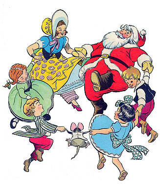 Wall Art - Digital Art - Happy Santa Dance by Long Shot