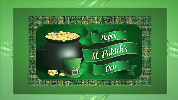 Wall Art - Mixed Media - Happy St. Patrick's  Day by Nancy Ayanna Wyatt
