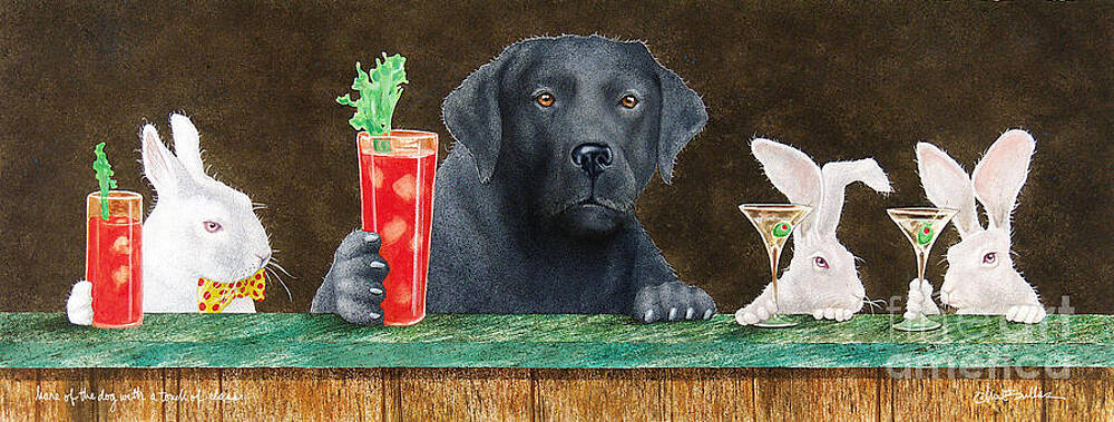 Wall Art - Painting - Hare Of The Dog With A Touch Of Class... by Will Bullas