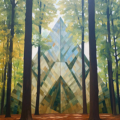 Wall Art - Painting - Harmony of Nature - Green Modern Art by Lourry Legarde