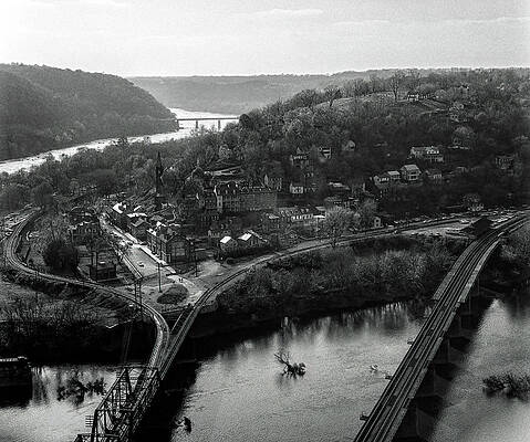 Harpers Ferry from Maryland Heights c1973 by Greg Reed Harpers Ferry from Maryland Heights c1973 by Greg Reed
