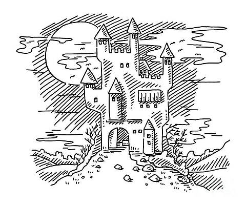 Haunted Castle Drawings | Fine Art America