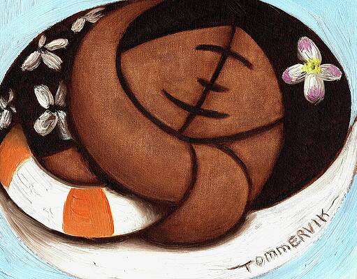 Wall Art - Painting - Hawaiian Love Afloat Wall Art Print by Tommervik