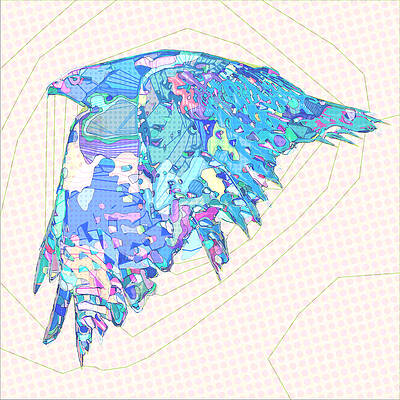 Wall Art - Mixed Media - Hawk abstract v4 by David McKinney