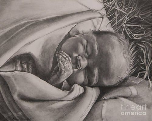 Portrait of a Baby Drawing by Anna Shipstone - Fine Art America