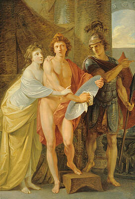 Hector's Farewell To Andromache Print by Heinrich Friedrich Fuger