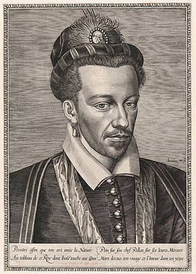  Henri III, King of France Print by Hieronymus Wierix